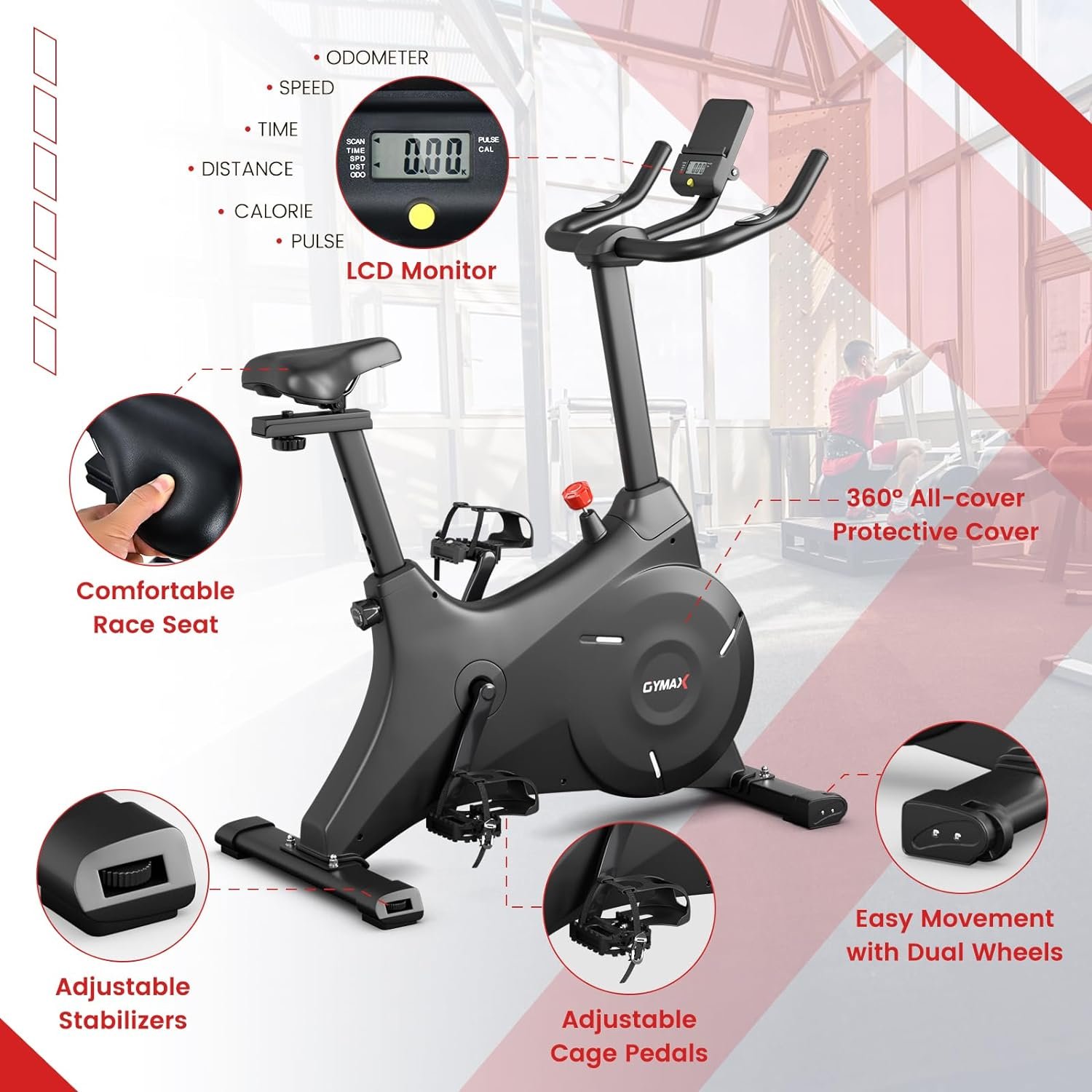 gymax exercise bike